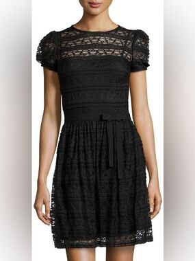 Red Valentino black lace dress XS